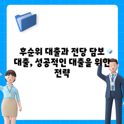 후순위 대출 vs 전당 담보 대출| 나에게 맞는 대출은? | 후순위 대출, 전당 담보 대출, 대출 비교, 금융 정보