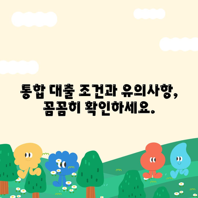 통합 대출 이용 가이드| 조건, 유의사항, 그리고 성공적인 활용 팁 | 신용대출, 주택담보대출, 통합대출 비교, 금리 계산