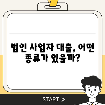 법인 사업자를 위한 맞춤형 대출 종류와 신청 조건 완벽 가이드 | 법인 대출, 사업자 대출, 신용대출, 담보대출