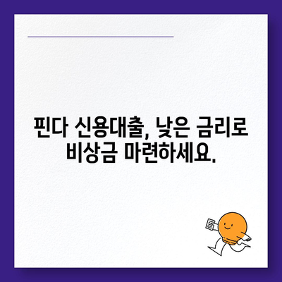 다른 곳에서 거부당했다면? 핀다 비상금 대출 가능성 확인하세요 | 비상금 대출, 핀다, 대출 승인, 신용대출