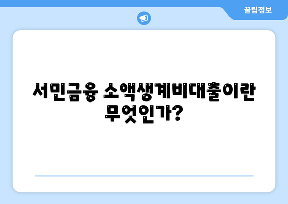 서민금융 소액생계비대출 특례보증후기와 절차 완벽 가이드 | 소액대출, 특례보증, 서민금융청