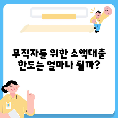 무직자를 위한 소액대출 한도 및 조건 비교 가이드 | 소액대출, 무직자 대출, 금융 정보