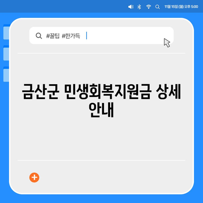 충청남도 금산군 금성면 민생회복지원금 | 신청 | 신청방법 | 대상 | 지급일 | 사용처 | 전국민 | 이재명 | 2024