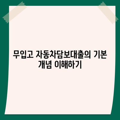 무입고 자동차담보대출 활용법| 청춘이머니의 이점과 신청 팁 | 자동차 담보 대출, 금융 가이드, 청년 대출