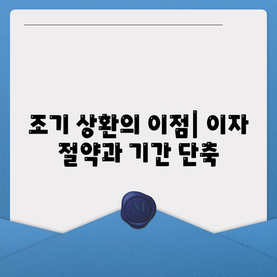 주택 담보 대출 상환 전략| 조기 상환과 추가 상환의 장단점 분석 | 대출, 금융 전략, 상환 방법"