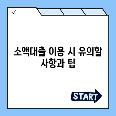 소액대출 완벽 가이드| 조건, 절차, 그리고 신용 점수의 영향 | 소액대출, 금융, 대출 종류