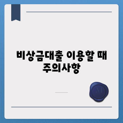 카카오뱅크 비상금대출