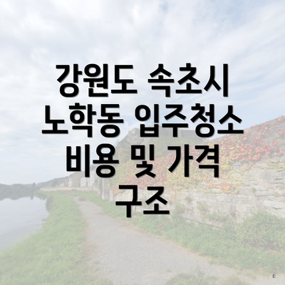 강원도 속초시 노학동 입주청소 비용 및 가격 구조