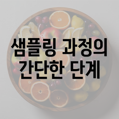 샘플링 과정의 간단한 단계