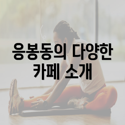 응봉동의 다양한 카페 소개