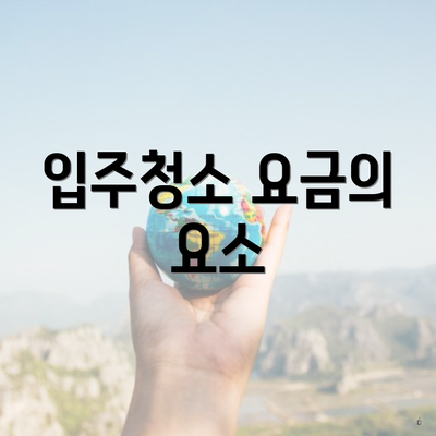 입주청소 요금의 요소