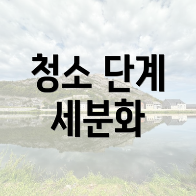 청소 단계 세분화