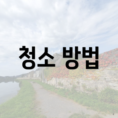 청소 방법