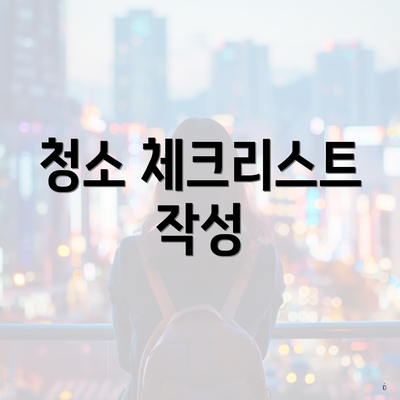 청소 체크리스트 작성