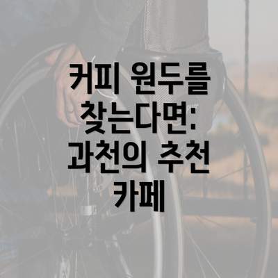 커피 원두를 찾는다면: 과천의 추천 카페