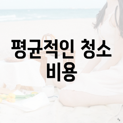 평균적인 청소 비용