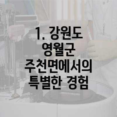 1. 강원도 영월군 주천면에서의 특별한 경험