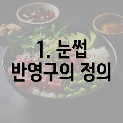 1. 눈썹 반영구의 정의