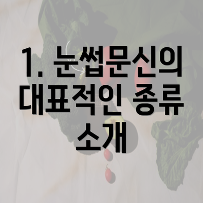 1. 눈썹문신의 대표적인 종류 소개