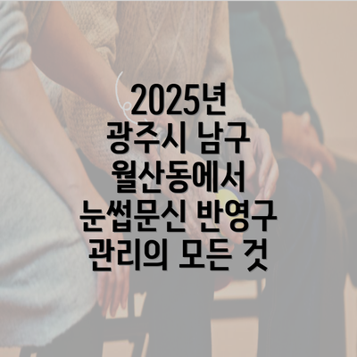 2025년 광주시 남구 월산동에서 눈썹문신 반영구 관리의 모든 것