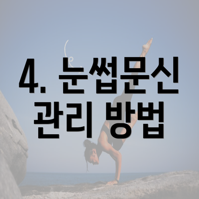 4. 눈썹문신 관리 방법