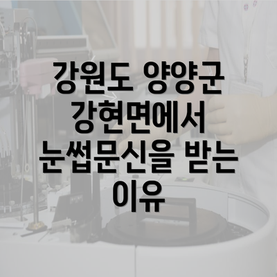 강원도 양양군 강현면에서 눈썹문신을 받는 이유