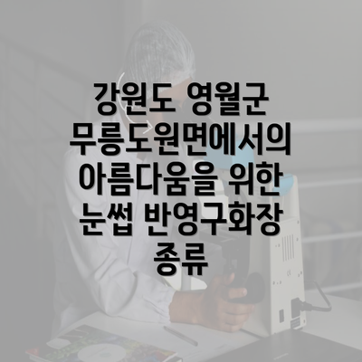 강원도 영월군 무릉도원면에서의 아름다움을 위한 눈썹 반영구화장 종류