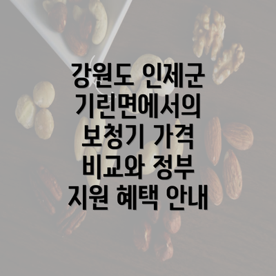 강원도 인제군 기린면에서의 보청기 가격 비교와 정부 지원 혜택 안내