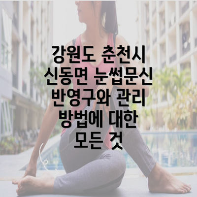 강원도 춘천시 신동면 눈썹문신 반영구와 관리 방법에 대한 모든 것