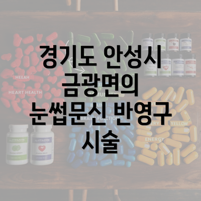 경기도 안성시 금광면의 눈썹문신 반영구 시술