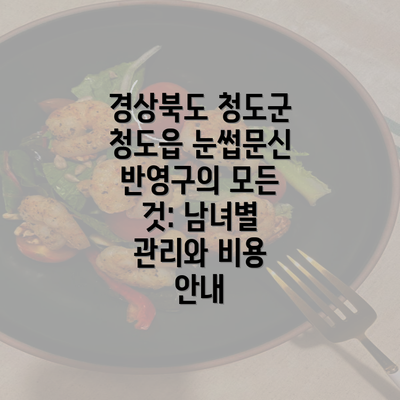 경상북도 청도군 청도읍 눈썹문신 반영구의 모든 것: 남녀별 관리와 비용 안내