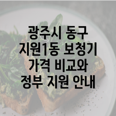 광주시 동구 지원1동 보청기 가격 비교와 정부 지원 안내