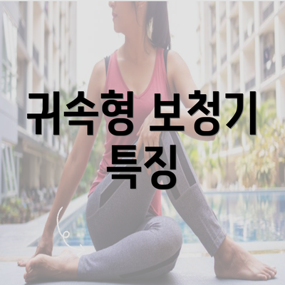 귀속형 보청기 특징