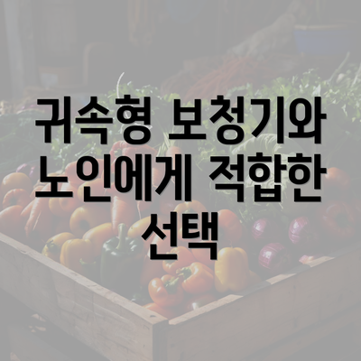 귀속형 보청기와 노인에게 적합한 선택