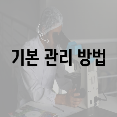 기본 관리 방법