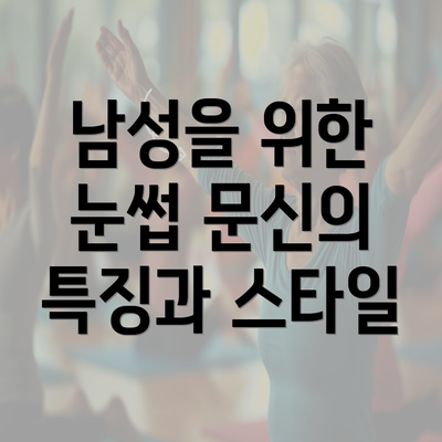 남성을 위한 눈썹 문신의 특징과 스타일