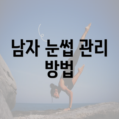 남자 눈썹 관리 방법