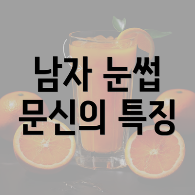 남자 눈썹 문신의 특징