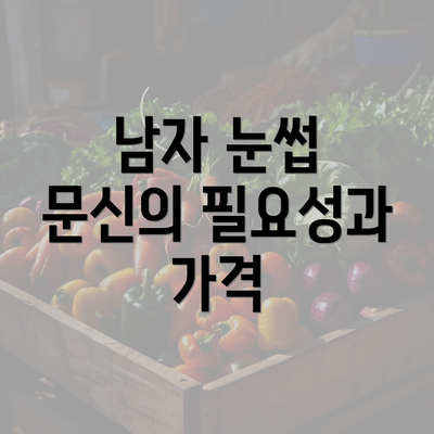 남자 눈썹 문신의 필요성과 가격