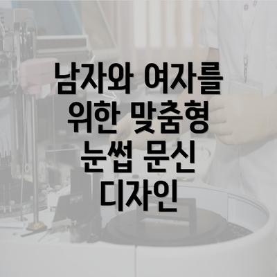 남자와 여자를 위한 맞춤형 눈썹 문신 디자인