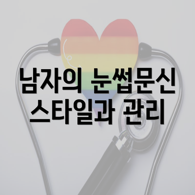 남자의 눈썹문신 스타일과 관리