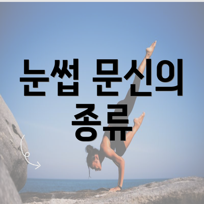 눈썹 문신의 종류