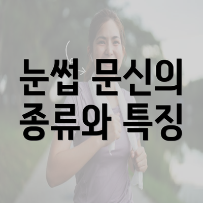 눈썹 문신의 종류와 특징