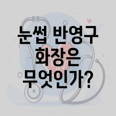 눈썹 반영구 화장은 무엇인가?