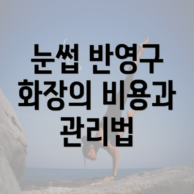 눈썹 반영구 화장의 비용과 관리법