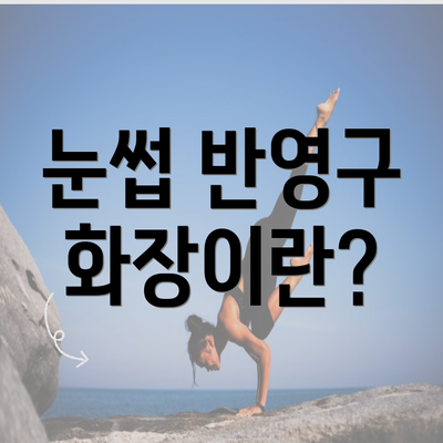 눈썹 반영구 화장이란?