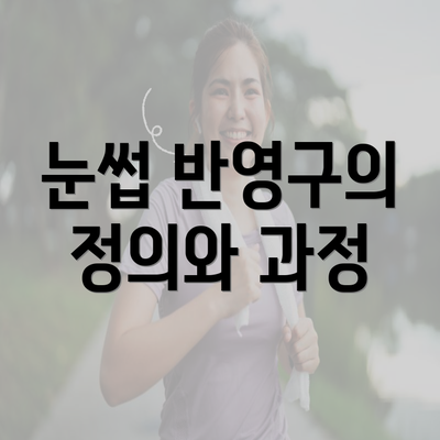 눈썹 반영구의 정의와 과정