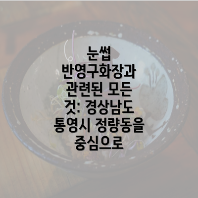 눈썹 반영구화장과 관련된 모든 것: 경상남도 통영시 정량동을 중심으로