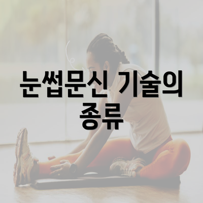 눈썹문신 기술의 종류