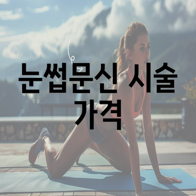 눈썹문신 시술 가격